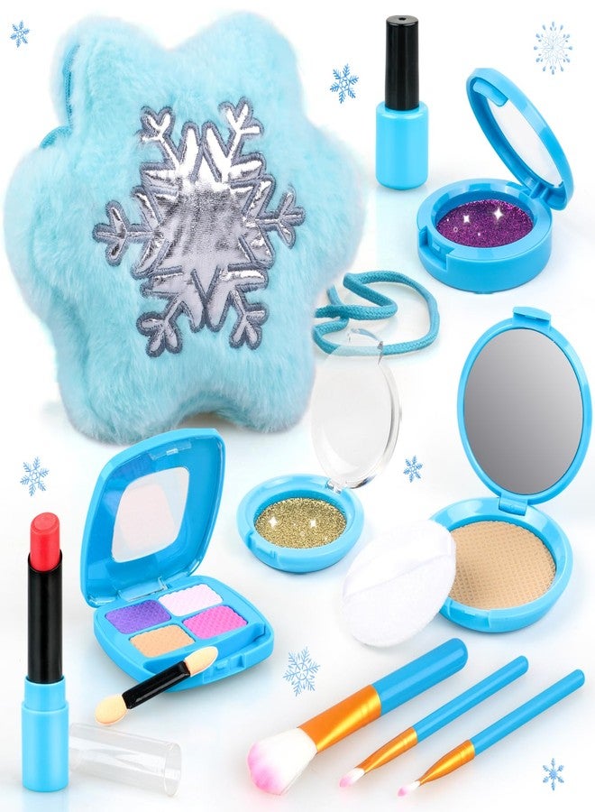 xFFFun Pretend Makeup Kit for Toddlers 3-5, Kids Play Makeup Set for Girls 3-4 4-6, Frozen Toddler Fake Make Up Toys with Purse, Princess Birthday Valentines Gift for Little Girls 3 4 5 6 Year Old - Image 1